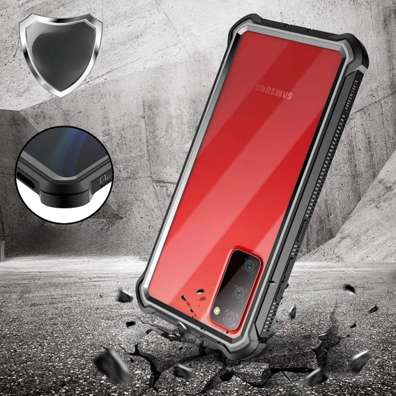 Huse pentru Samsung Galaxy S20 FE, Dexnor Full Body Rugged, transparent / negru