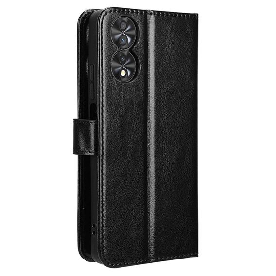 Cu clapetă pentru TCL 40 NxtPaper, Crazy Horse Wallet, negru