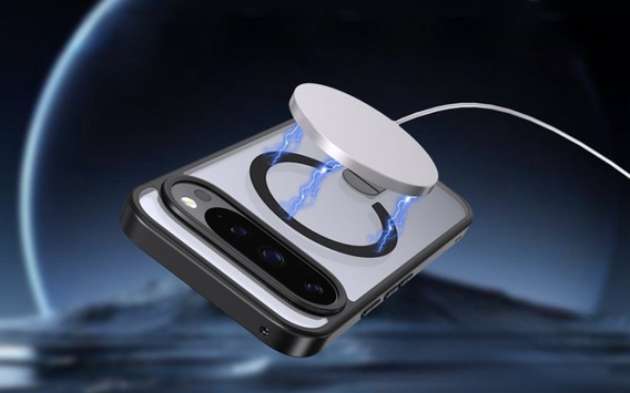 Husă Fusion Hybrid pentru Google Pixel 10 Pro XL, pentru MagSafe, cu suport, negru