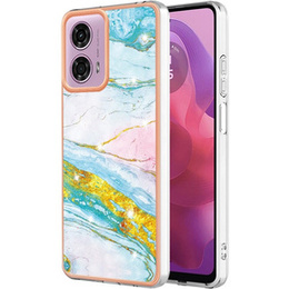 Carcasă de protecție pentru Motorola Moto G24 / G24 Power / G04, Marble Slim Case, albastru