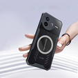 Carcasă pentru Xiaomi Redmi Note 14 Pro/Pro+ 5G, cu placă magnetică, transparent / negru