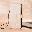 Husa cu clapetă pentru Xiaomi Redmi 15C 4G/LTE, Wallet Rhombus, de aur