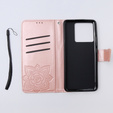 Cu clapetă pentru Xiaomi 13T / 13T Pro, Butterfly, roz rose gold