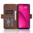 Cu clapetă pentru T Phone 2 5G, Card Slot, maro