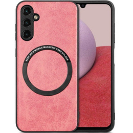 Huse pentru Samsung Galaxy A14 5G, Leather Hybrid MagSafe, roz