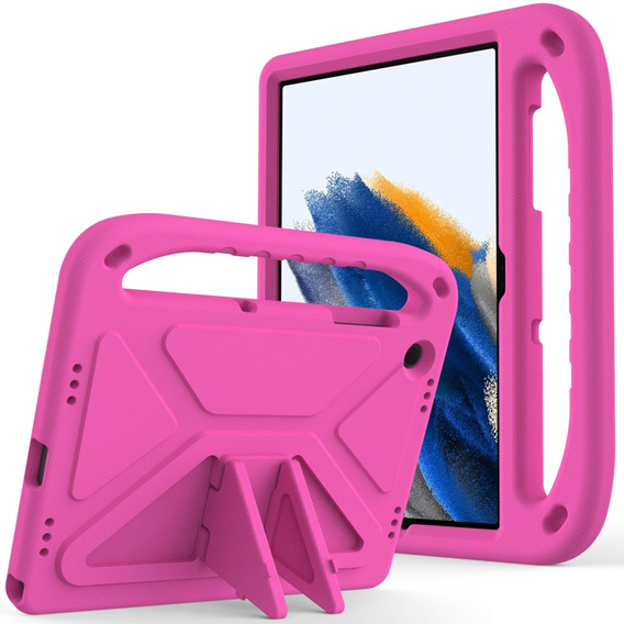 Husa pentru copii pentru Samsung Galaxy Tab A9+, Husa pentru copii cu mâner, roz
