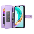 Cu clapetă pentru Honor Magic 7 Lite, Wallet Zipper Pocket, violet