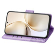 Cu clapetă pentru Realme 14 Pro 5G, Butterfly, violet
