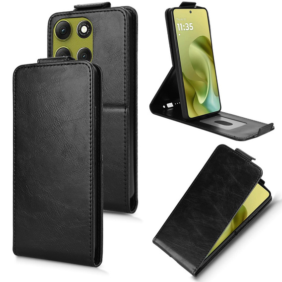 Carcasă flip pentru Xiaomi Redmi 15 5G / 4G, carcasă flip, negru
