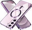 Husă pentru Samsung Galaxy S22, Electro MagSafe, violet + Sticlă pentru ecran