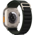 Pasek nylonowy do Apple Watch 1/2/3/4/5/6/7/8/SE/ULTRA 42/44/45/49 MM, Czarny / Zielony