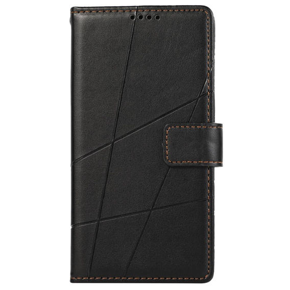 Husă cu clapetă pentru Realme 12 Pro 5G / 12 Pro+ 5G, Leather Line Wallet, negru