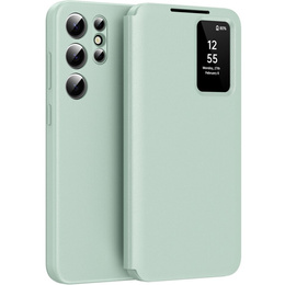 Husă cu clapetă pentru Samsung Galaxy S25 Ultra, Smart View Wallet, verde