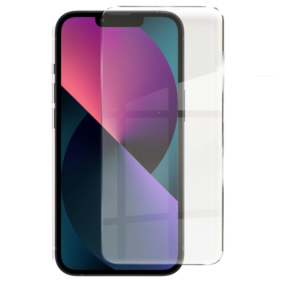 Husă pentru iPhone 13, pentru MagSafe, ERBORD Matt Case, violet + sticlă pentru ecran