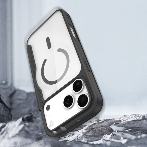 Husă Dux Ducis pentru iPhone 17 Pro, Skin X Pro, cu clapetă, pentru MagSafe, negru