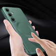 Carcasă pentru Samsung Galaxy A56, ColorMag, pentru MagSafe, verde + sticlă călită 9H