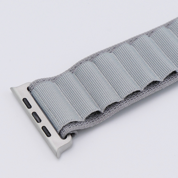 Curea din nailon pentru Apple Watch 1/2/3/4/5/6/7/8/SE/ULTRA 42/44/45/49mm, gri