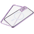 Carcasa Magnetic Dual Glass MagSafe pentru Samsung Galaxy S21, violet