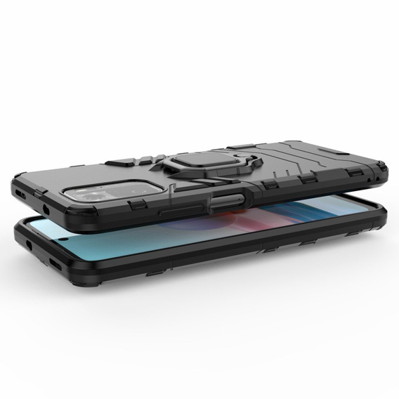 Huse pentru Xiaomi Redmi Note 10/10S, Kickstand Ring, negru