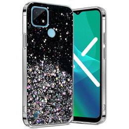 Huse pentru Realme C21Y / C25Y, Glittery, negru