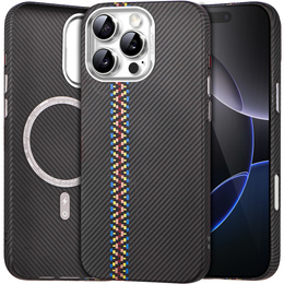 Carcasa pentru iPhone 16 Pro Max, Carbon Fiber MagSafe, negru