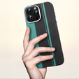 Carcasa pentru iPhone 16 Pro Max, Carbon Fiber MagSafe, negru / albastru