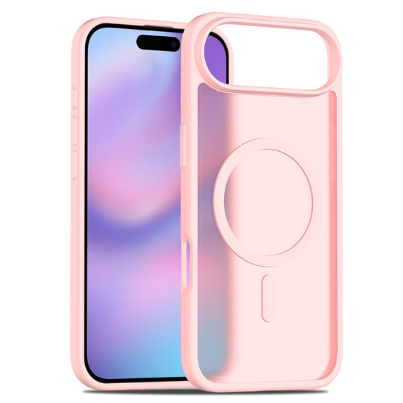 Husă Matt pentru iPhone Air, pentru MagSafe, roz translucid