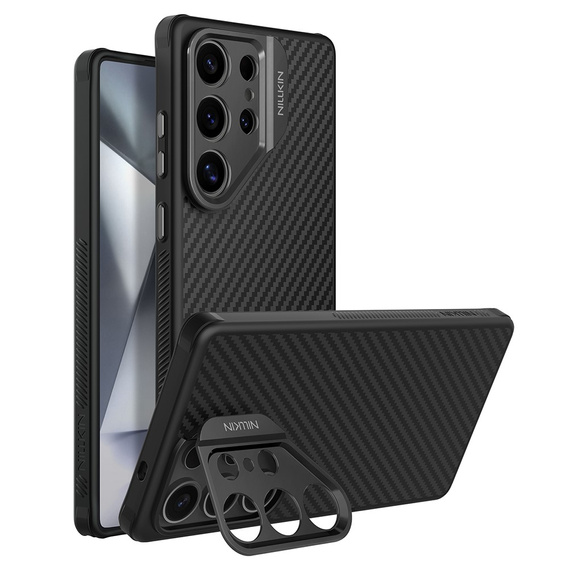 Carcasă pentru Samsung Galaxy S25 Ultra, carcasă blindată Nillkin, Carboprof Case, pentru Magsafe, negru