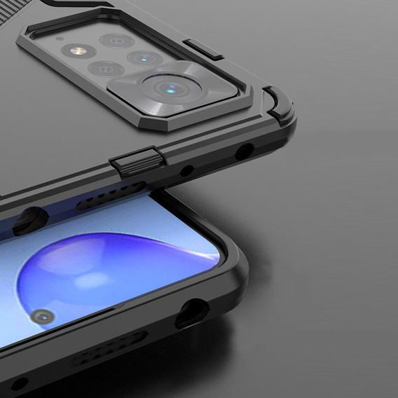 Husa pentru Xiaomi Redmi Note 11 Pro 4G / 5G, Military kickstand, albastru