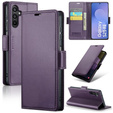 Husă pentru Samsung Galaxy S25 FE, ERBORD Glossy Litchi, portofel cu clapetă, violet