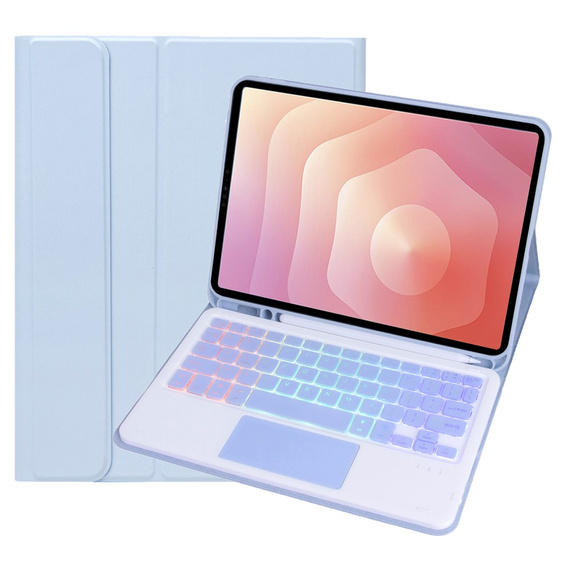 Husă cu tastatură Bluetooth iluminată și touchpad pentru Samsung Galaxy Tab S11