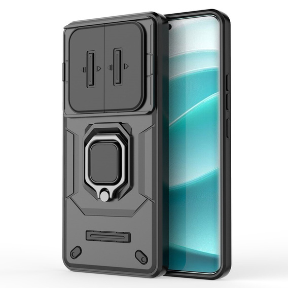 Husă pentru Xiaomi Redmi Note 14 Pro+ 5G, KickStand Camera Lens, negru
