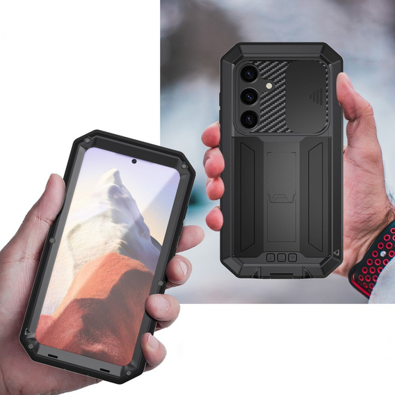 Husă blindată pentru Samsung Galaxy S25, R-JUST, negru