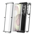 Husă blindată cu sticlă încorporată pentru Samsung Galaxy S26 Ultra, argintiu