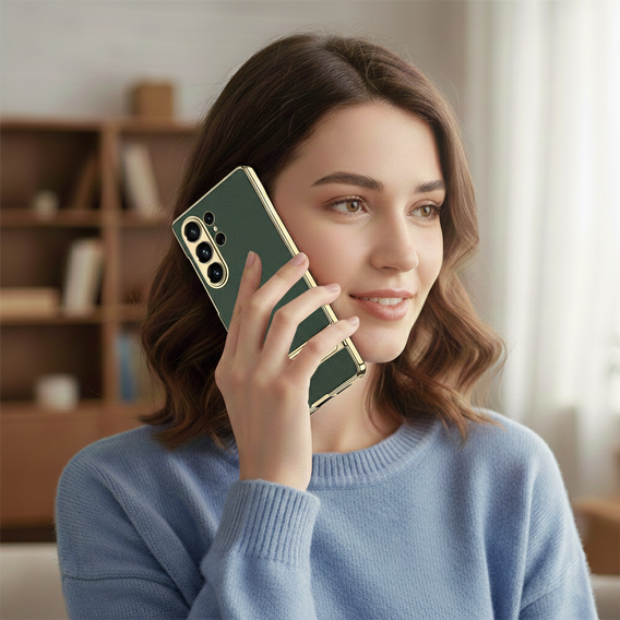 Husă din piele Electro Frame cu suport pentru Samsung Galaxy S26 Ultra