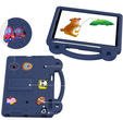 Husă pentru copii pentru iPad 9.7" 2018/2017 (6/5 gen.) / Pro 9.7" 2016, Cute Patterns, cu suport, albastru închis