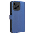 Cu clapetă pentru Realme Note 50, Wallet Smart Magnet, albastru