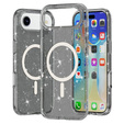 Husă pentru iPhone Air, pentru MagSafe, glitter, negru translucid