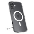 Carcasă MagSafe Spigen pentru iPhone 16 Plus, Ultra Hybrid, transparent / alb + 9H Tempered Glass