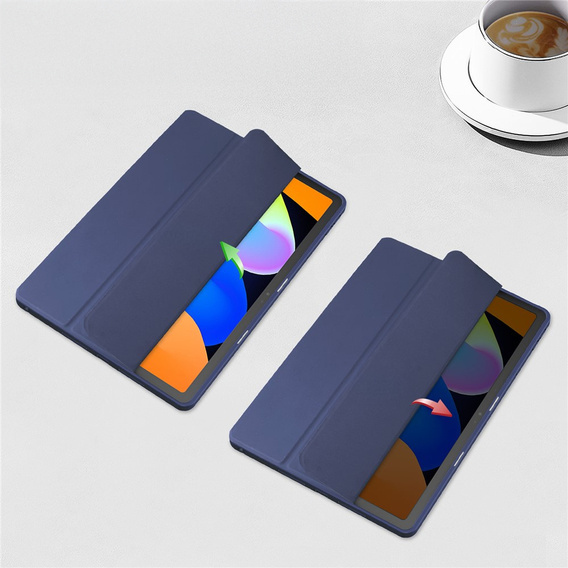 Husă pentru Lenovo Idea Tab 11" / Tab K11 11" (2 gen.), cu spate transparent și suport pentru stylus, albastru marin