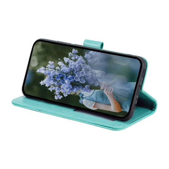 Cu clapetă pentru Motorola Moto G73 5G, Mandala Flower, verde