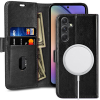 Cu clapetă pentru Samsung Galaxy A54 5G, Wallet, do MagSafe, negru