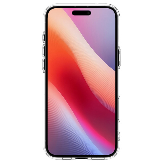 Carcasă MagSafe Spigen pentru iPhone 16, Ultra Hybrid, transparent / alb + 9H Tempered Glass