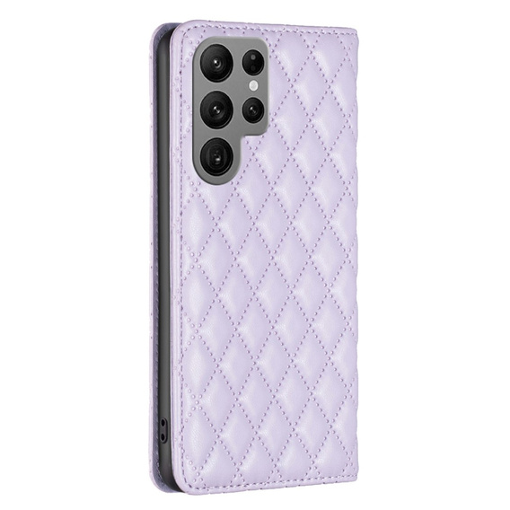 Cu clapetă pentru Samsung Galaxy S25 Ultra, Wallet, BINFEN COLOR, violet