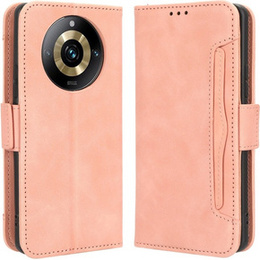 Cu clapetă pentru Realme 11 Pro 5G / Pro+ 5G, Card Slot, roz