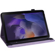 Husă cu clapetă pentru Samsung Galaxy Tab A8 10.5 SM-X200 SM-X205, flower, violet
