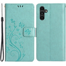 Cu clapetă pentru Samsung Galaxy S23 FE, Butterfly, verde