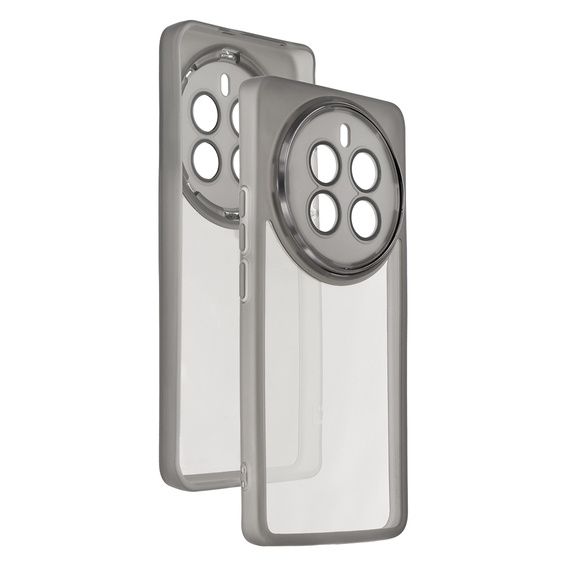 Husă din silicon pentru Realme 12 Pro 5G / 12 Pro+ 5G, cu protecție pentru cameră, transparent / negru