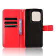 Cu clapetă pentru Motorola Edge 50 Ultra, Crazy Horse Wallet, roșu