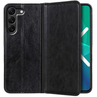 Huse pentru Samsung Galaxy S22 5G, Wallet Litchi Leather, negru